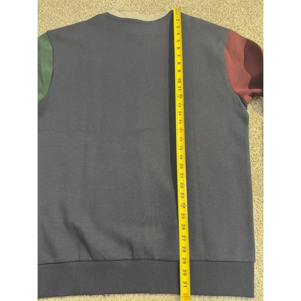 Polo Ralph Lauren Colorblock Sweatshirt Mens LT‎ Pony Blue Green Burgundy Large